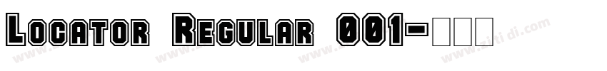 Locator Regular 001字体转换